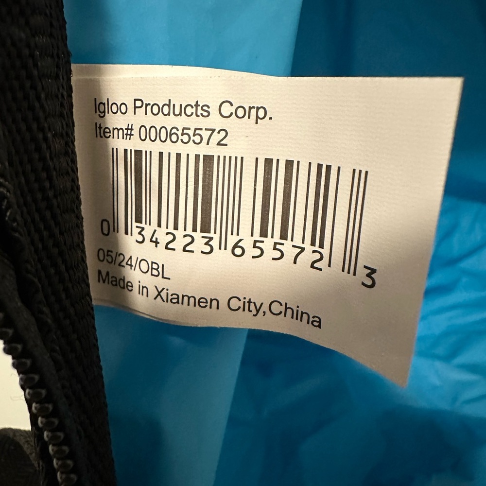 Igloo Insulated Lunch Bag Black Geometric Print Thermal Cooler Tote - Picture 15 of 16